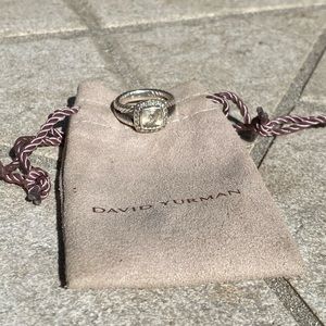 Petite Albion White Topaz David Yurman Ring size 8